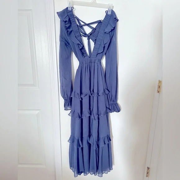 ASOS Design - Tiered Ruffle Midi Dress - Picture 4 of 7